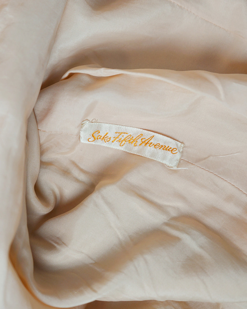 60s Donald Brooks Silk Peach Sunshine Rays Dress w Gold Heart Buttons