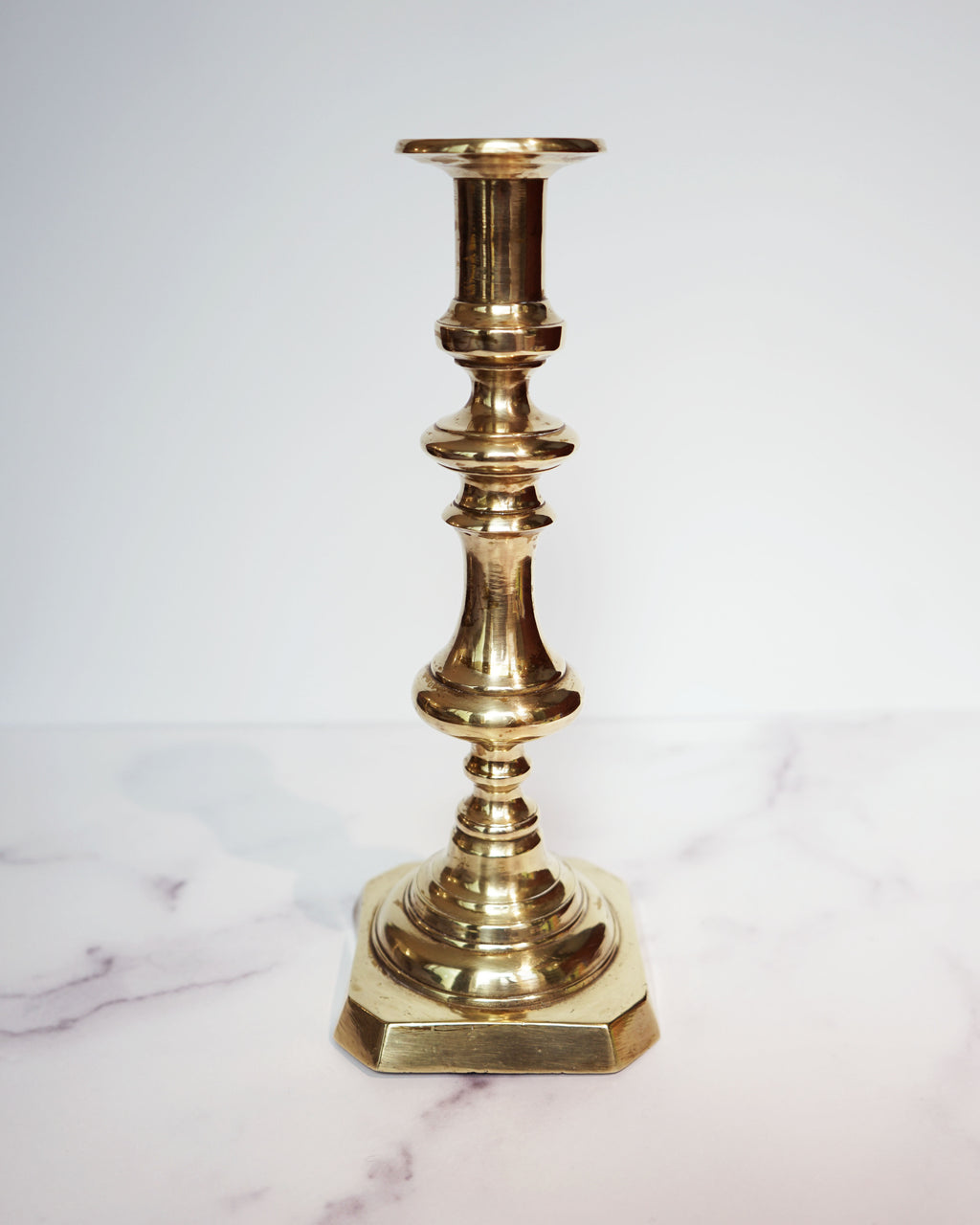 70s Extra Large Brass Candle Holder