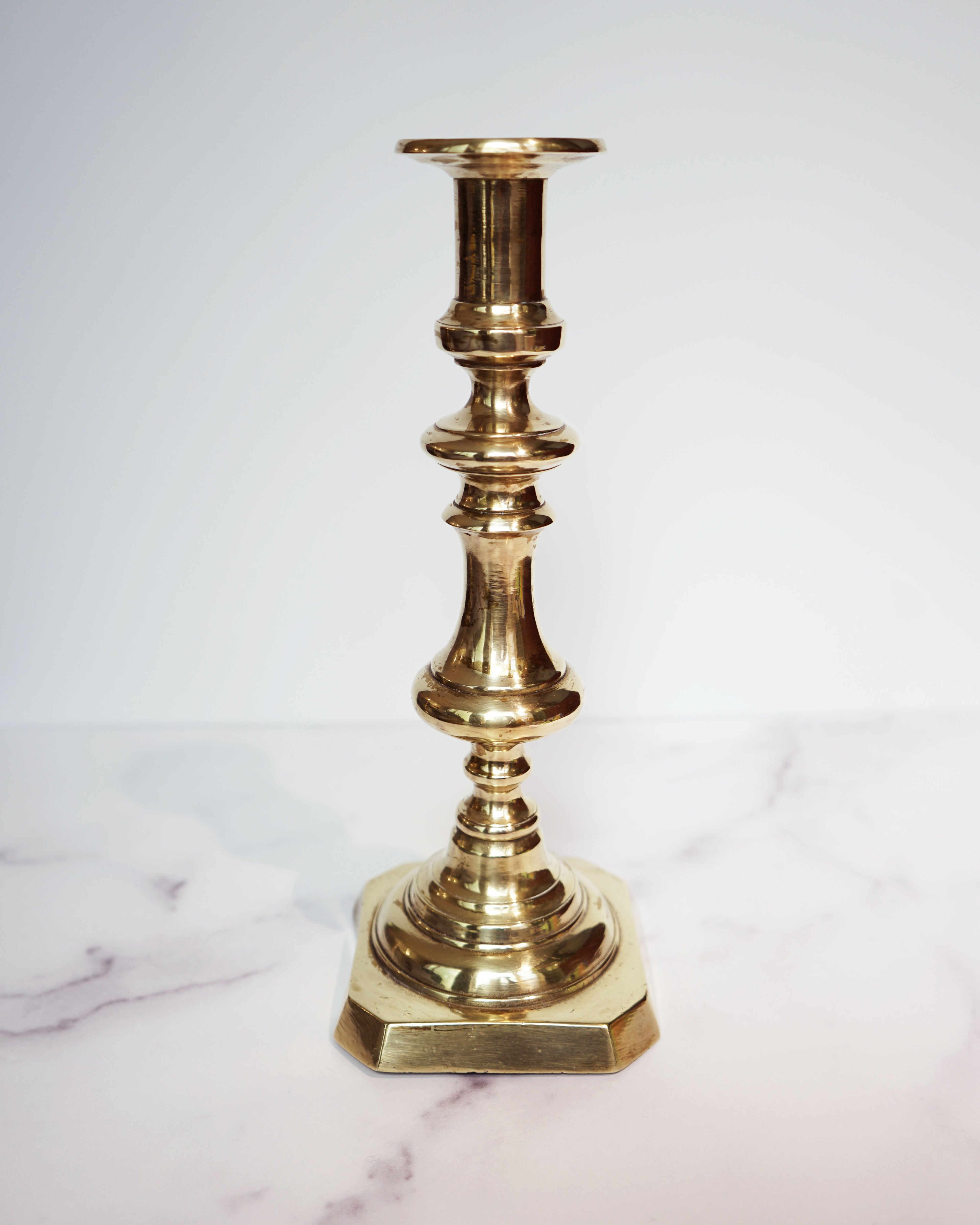 70s Extra Large Brass Candle Holder