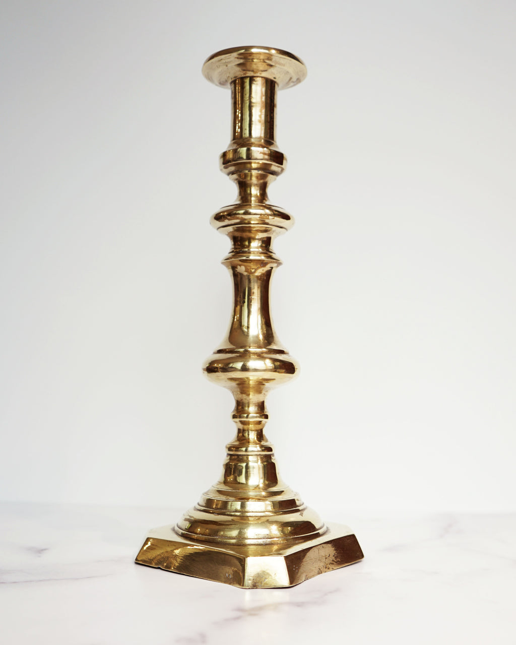 70s Extra Large Brass Candle Holder
