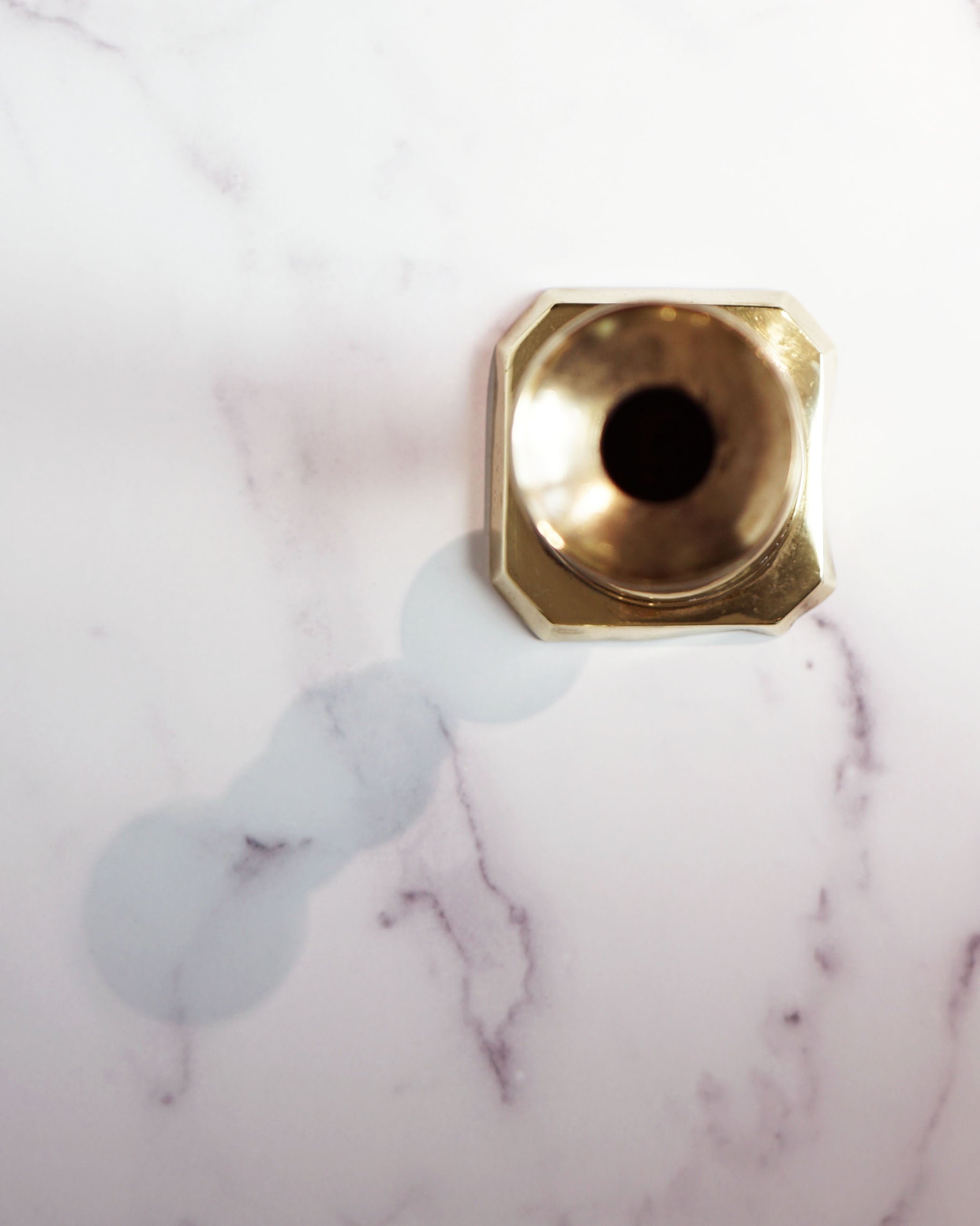 70s Extra Large Brass Candle Holder