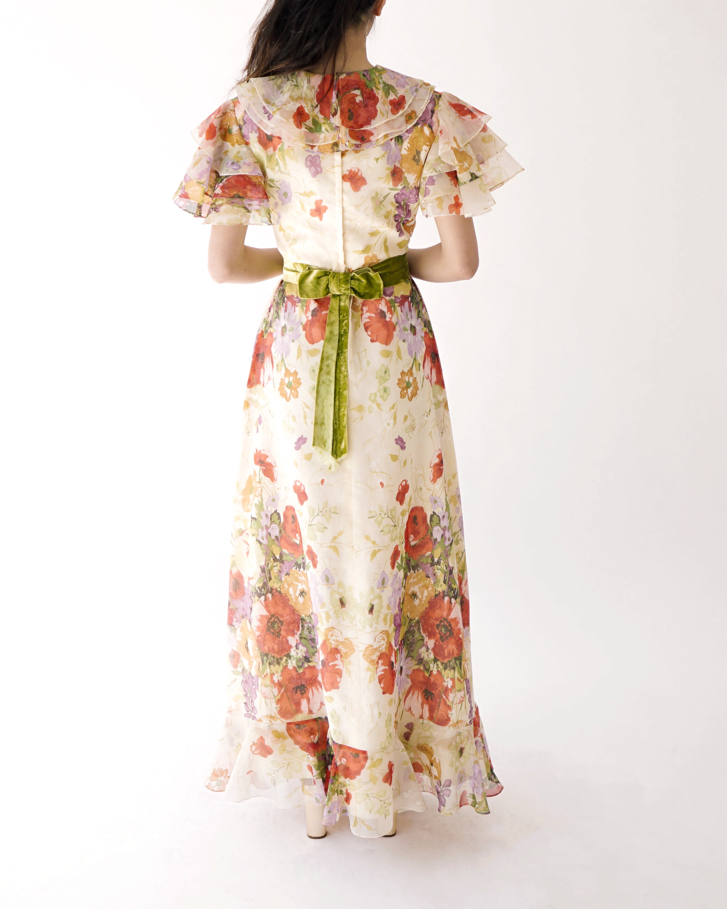 1960s Hartzfeld Kansas City Floral Gown