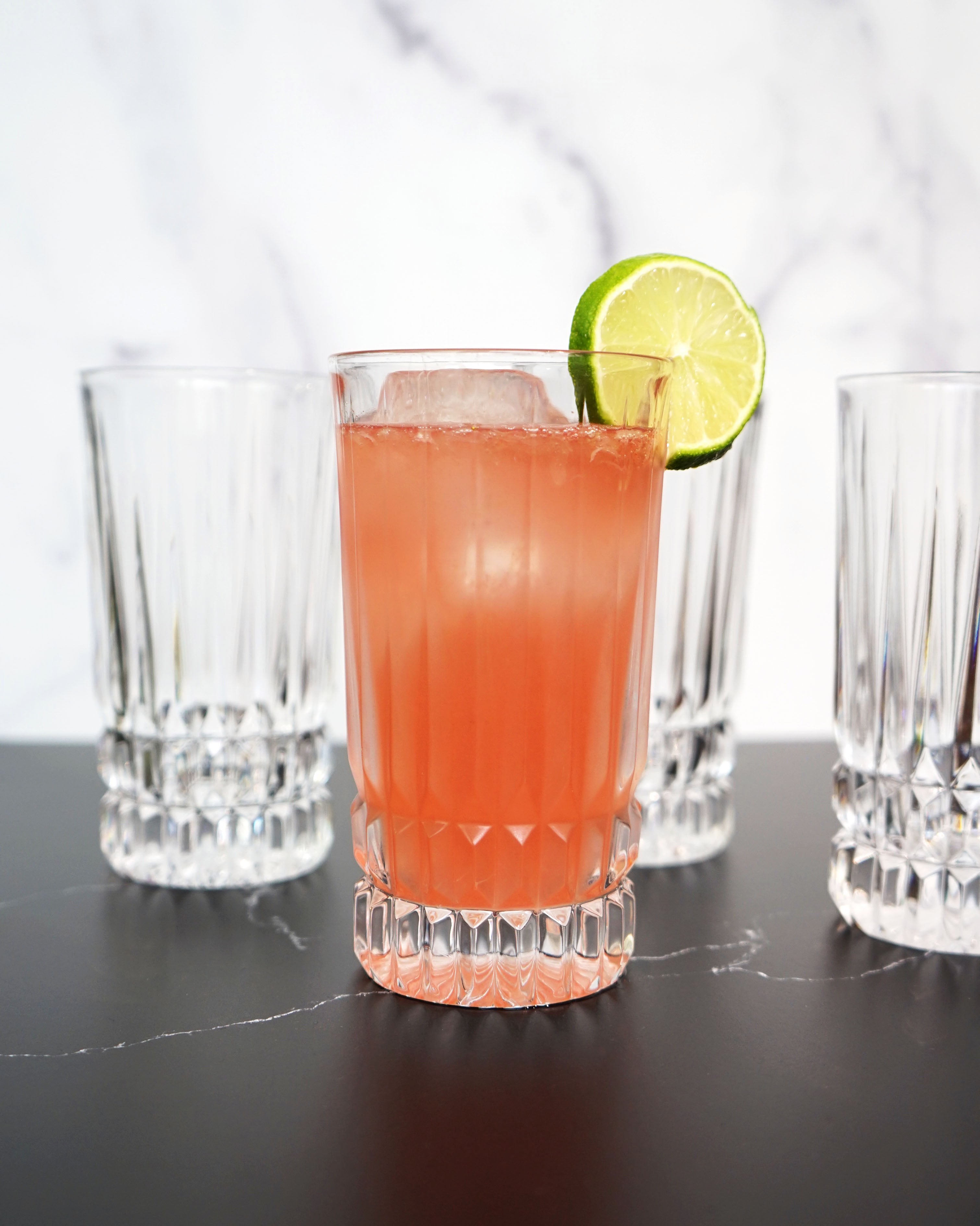 1980s Highball Crystal Glasses - Set of Four