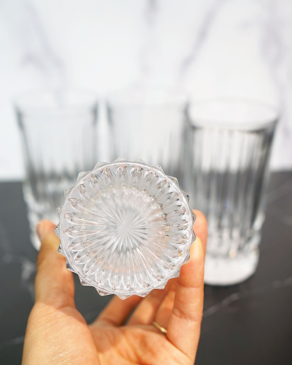 1980s Highball Crystal Glasses - Set of Four