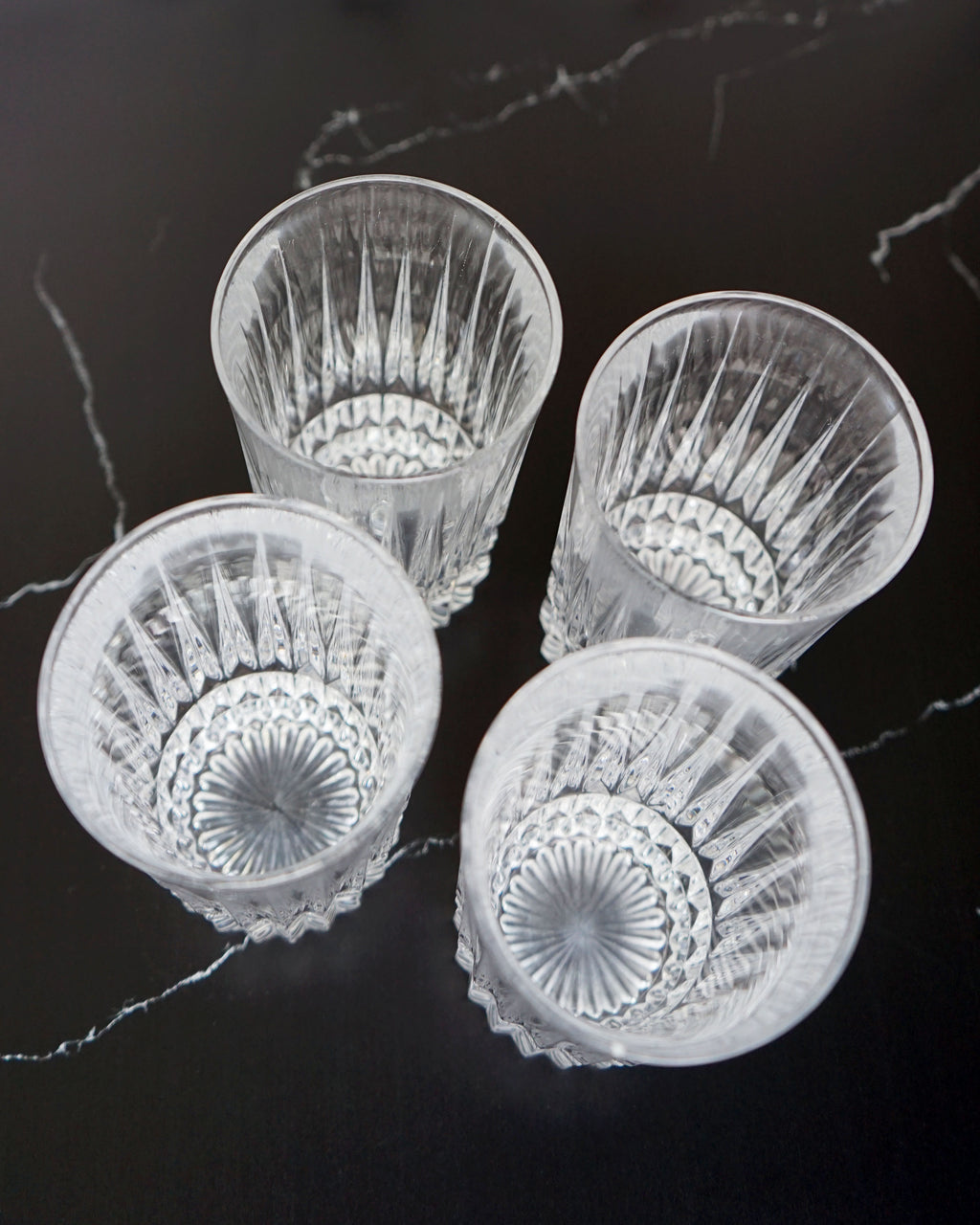 1980s Highball Crystal Glasses - Set of Four