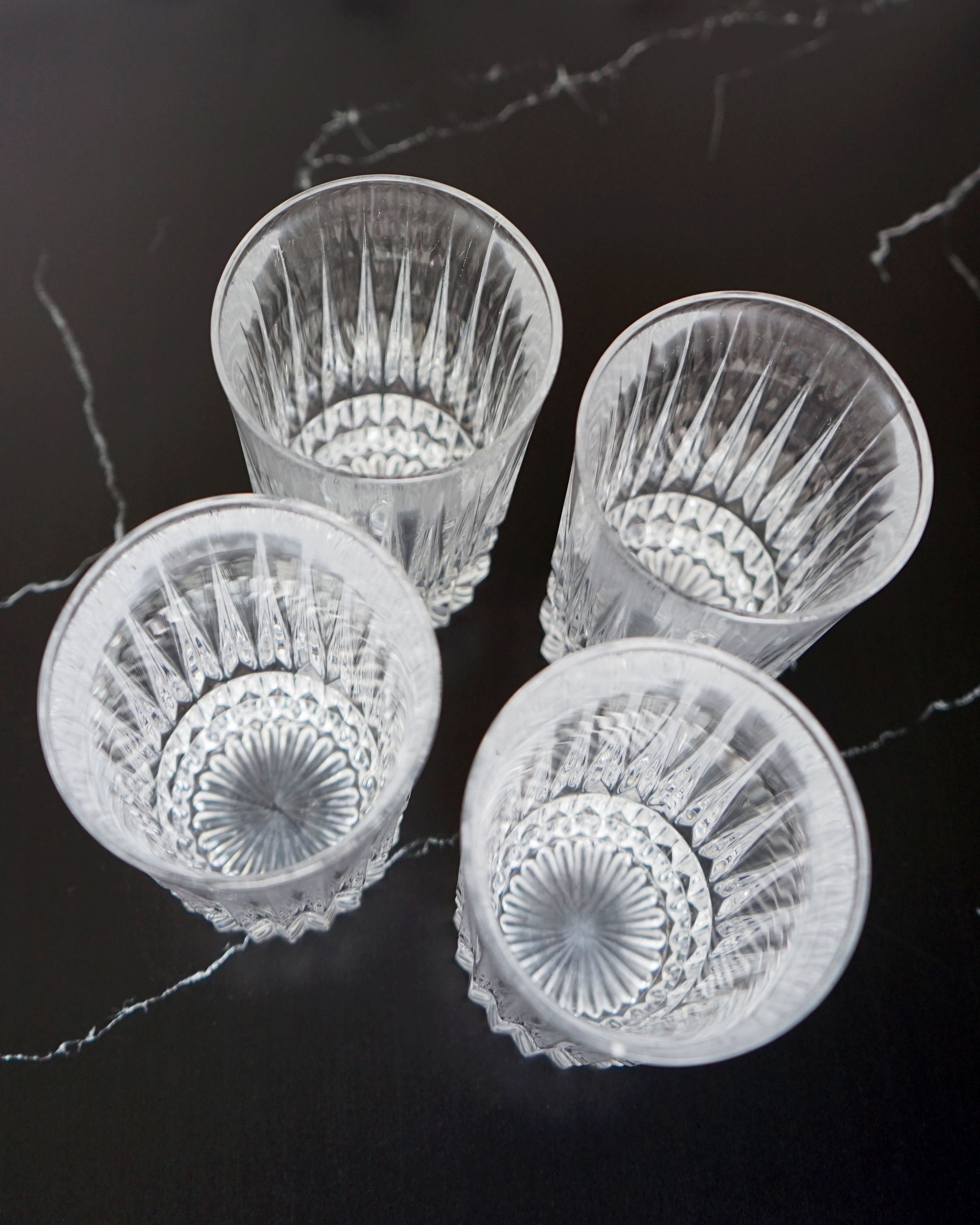 1980s Highball Crystal Glasses - Set of Four