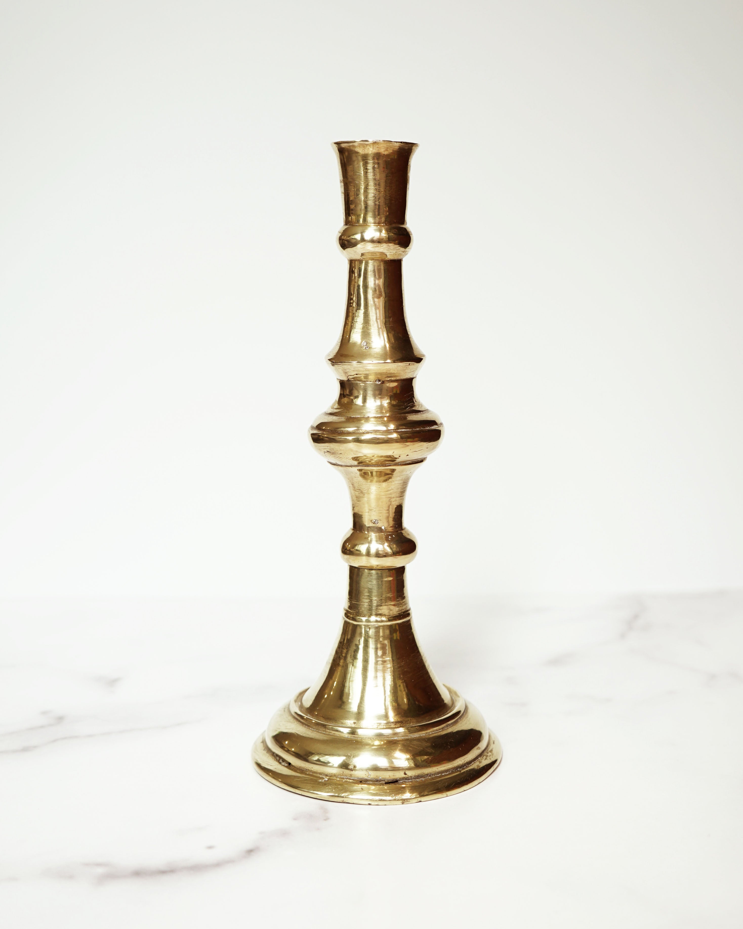 70s Large Brass Candle Holder