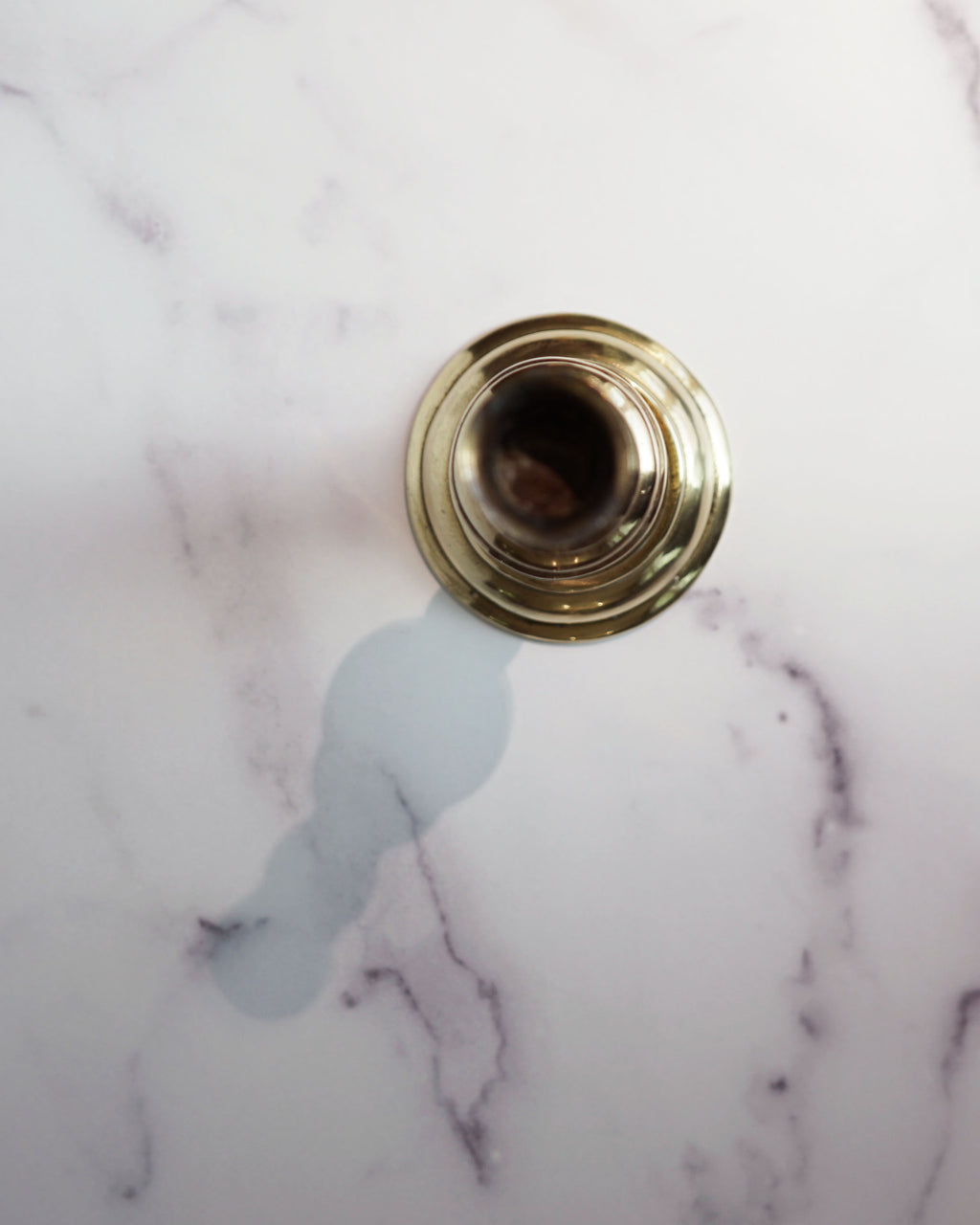 70s Large Brass Candle Holder