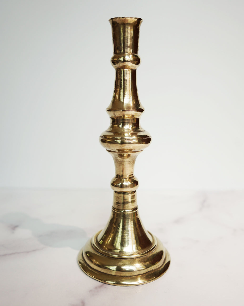 70s Large Brass Candle Holder