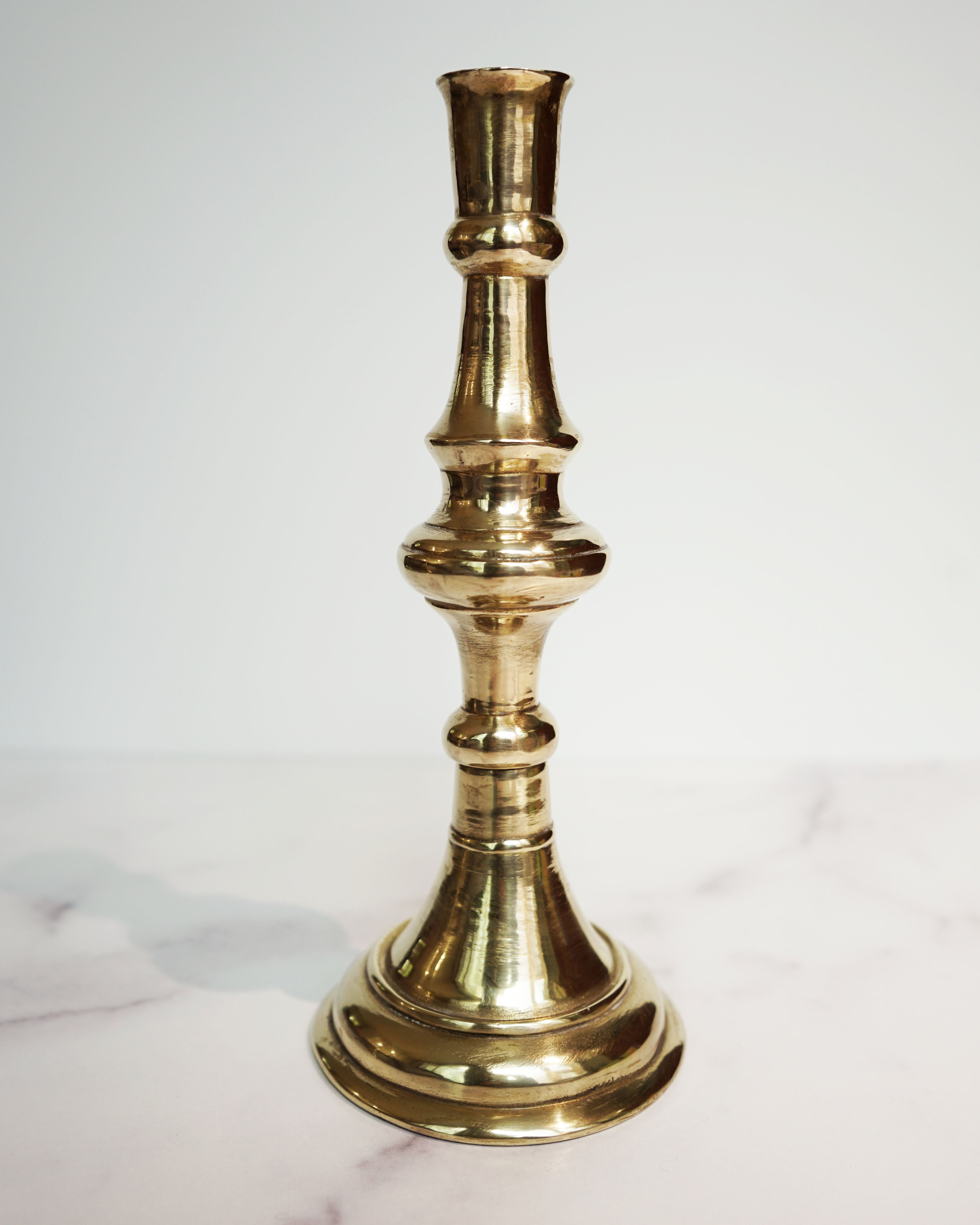 70s Large Brass Candle Holder