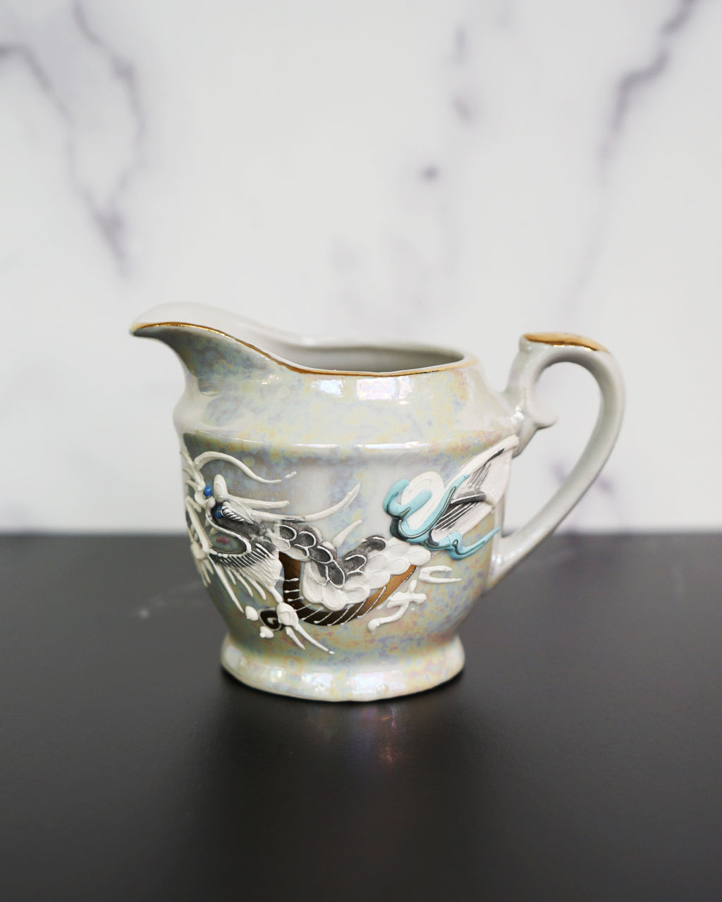 1950s Moriage Dragonware Demitasse Lithophane Tea Set