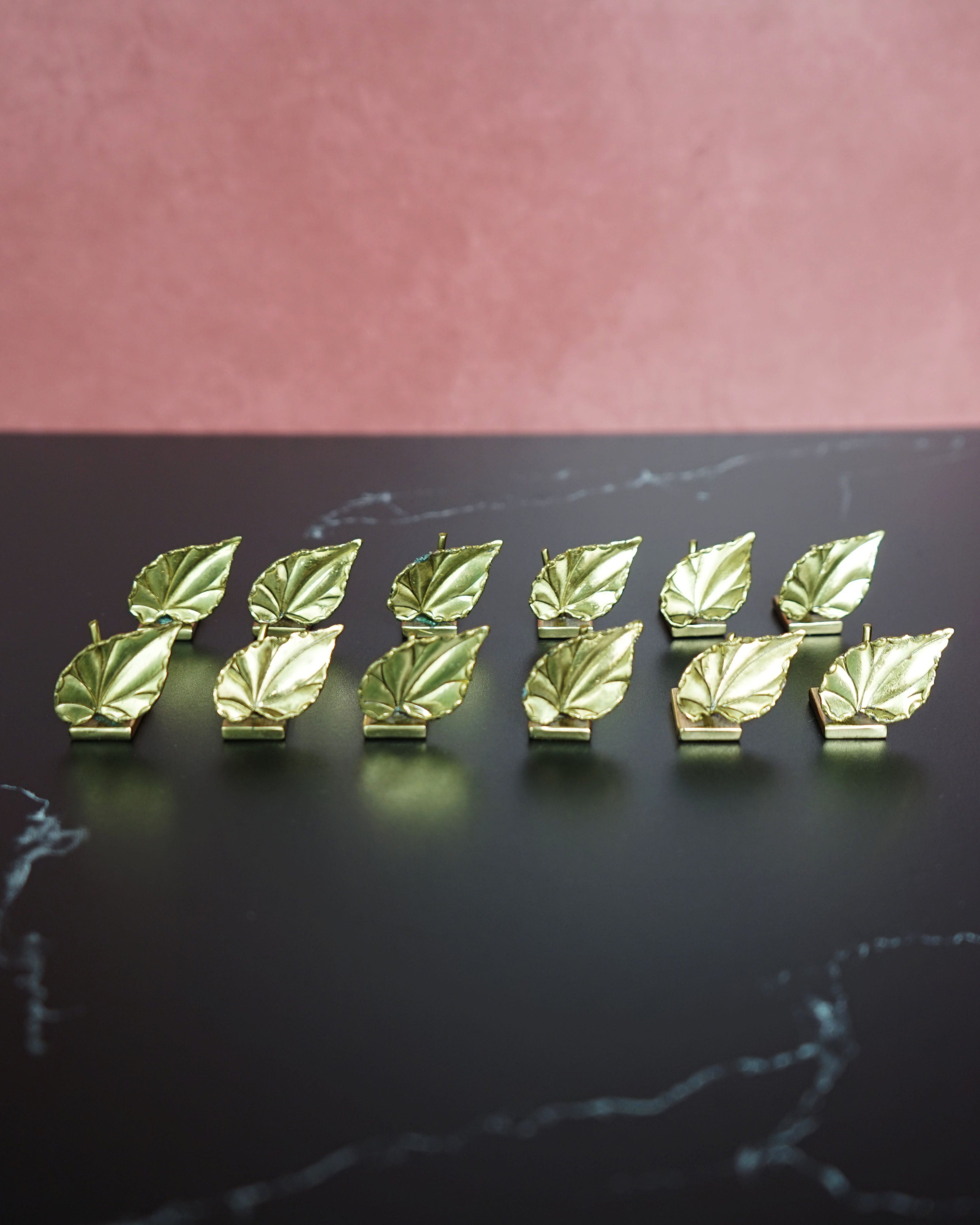 1960s Brass Place Card Holders - Set of 10