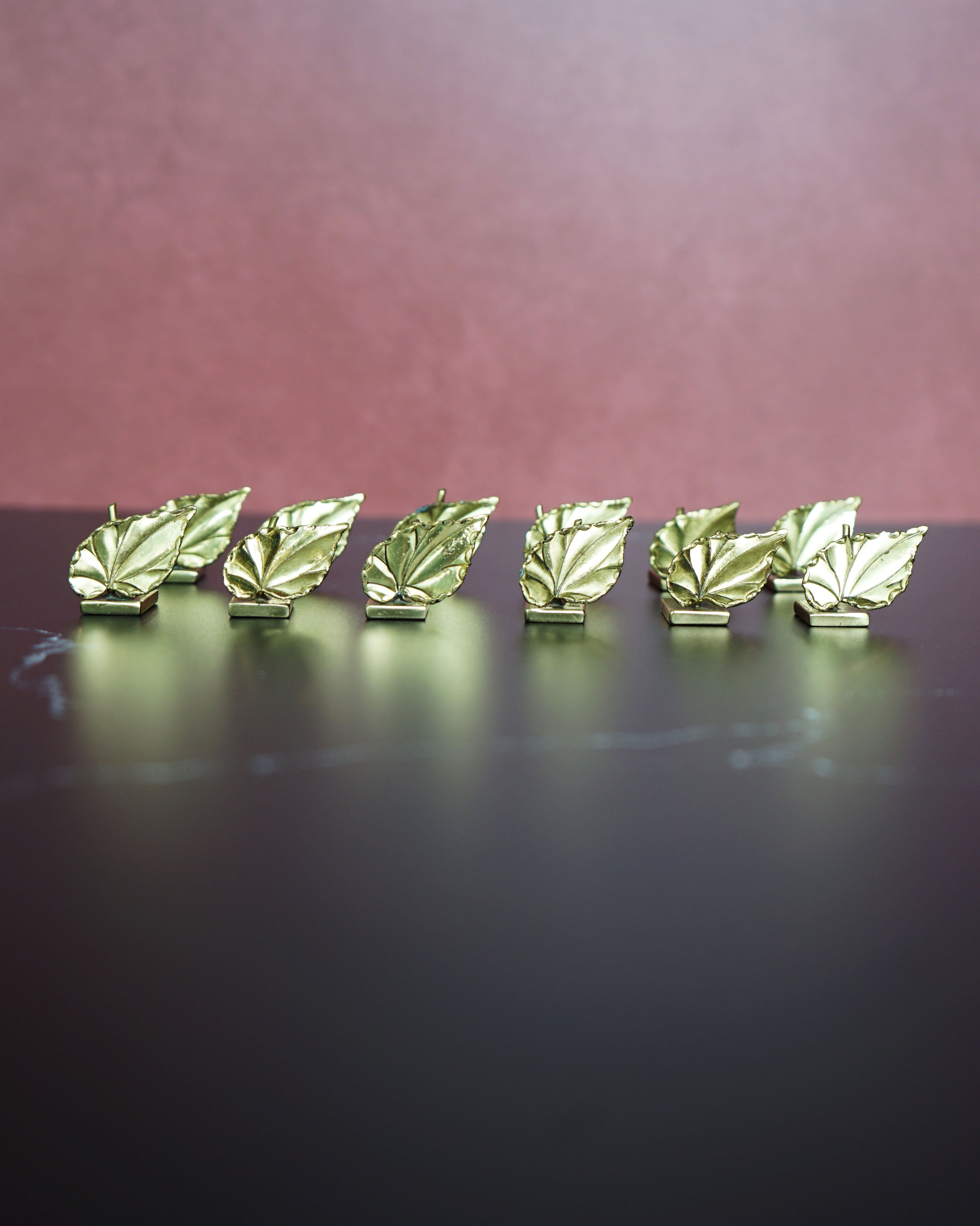 1960s Brass Place Card Holders - Set of 10