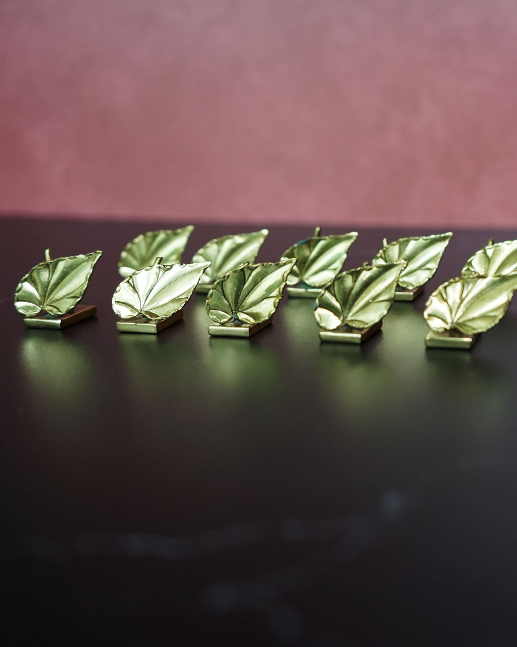 1960s Brass Place Card Holders - Set of 10