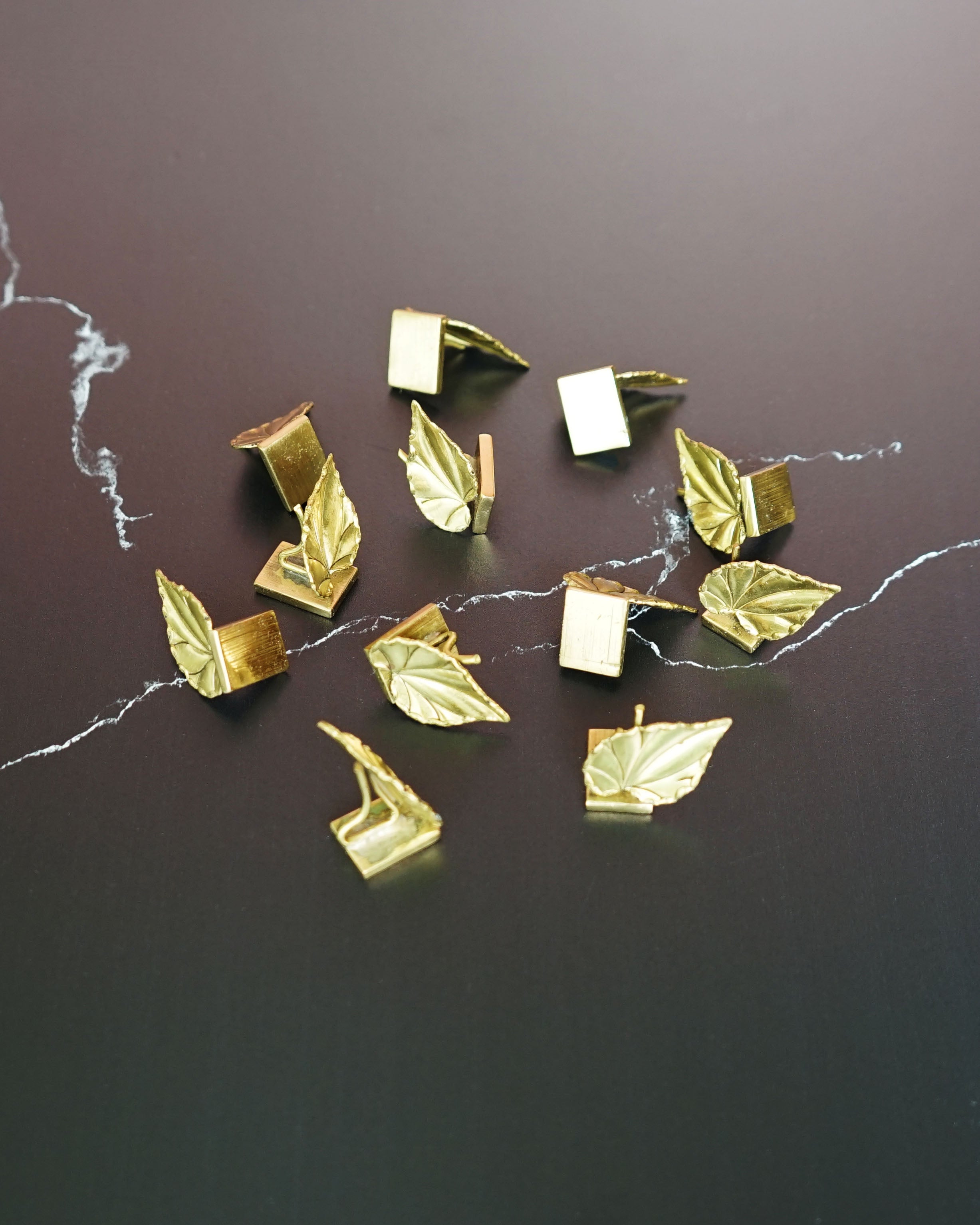 1960s Brass Place Card Holders - Set of 10