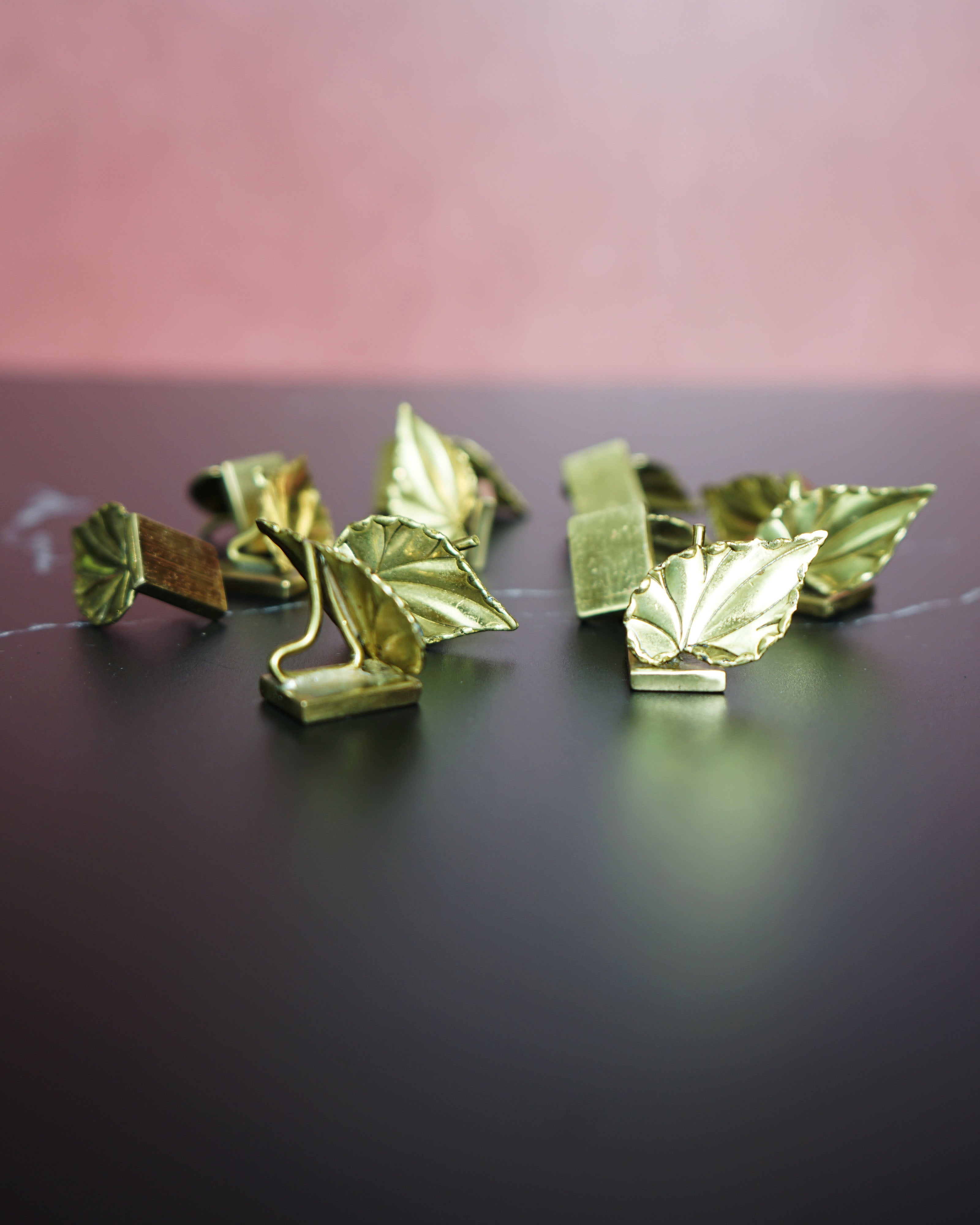 1960s Brass Place Card Holders - Set of 10