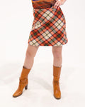 1960s Wool Plaid Mini Skirt