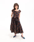 70s Liberty of London Dark Floral Print Dress